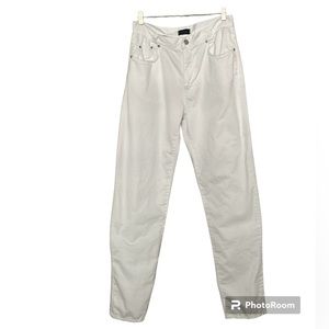 Vtg 90s Versace Classic V2 Women Mom High Rise Straight Leg Jeans White Sz 34